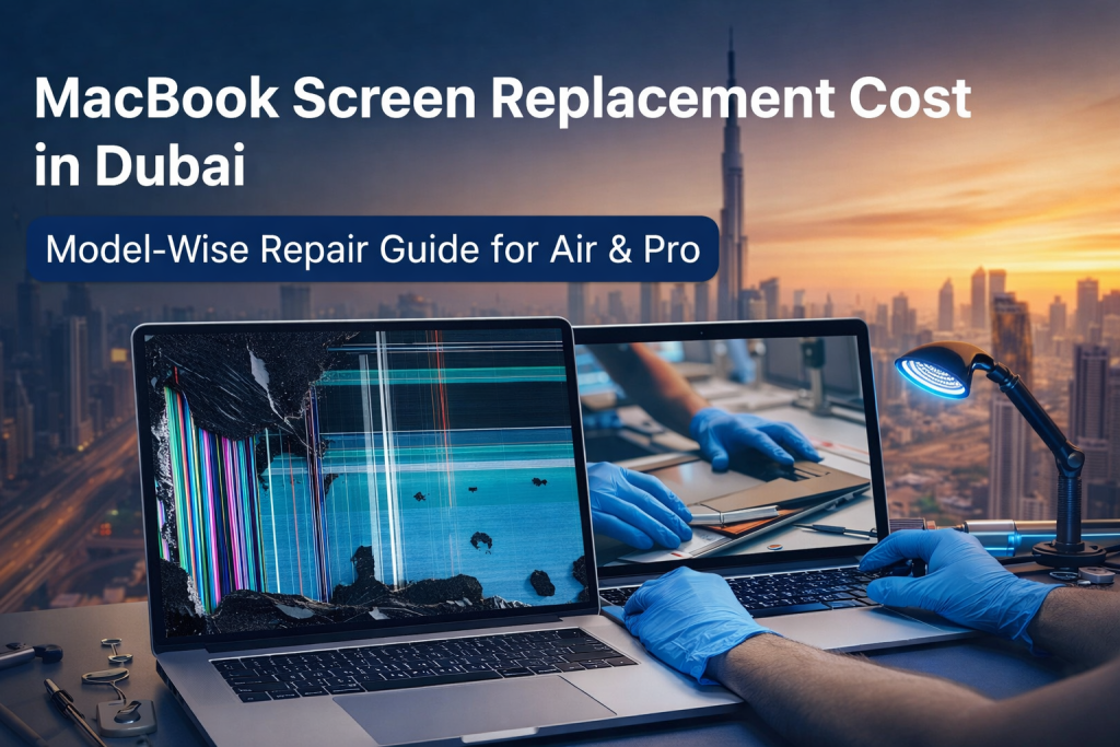MacBook screen repair in Dubai